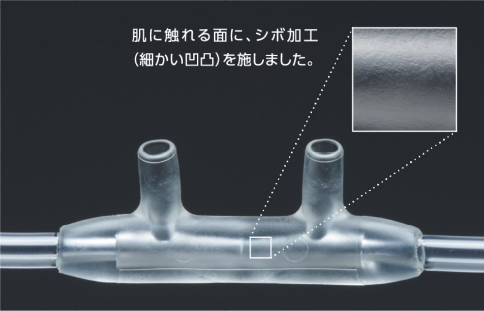 ベタつき感を抑えた装着部
